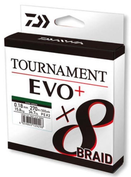 Шнур DAIWA Tournament X8 EVO+ 0.18mm 135m dark green