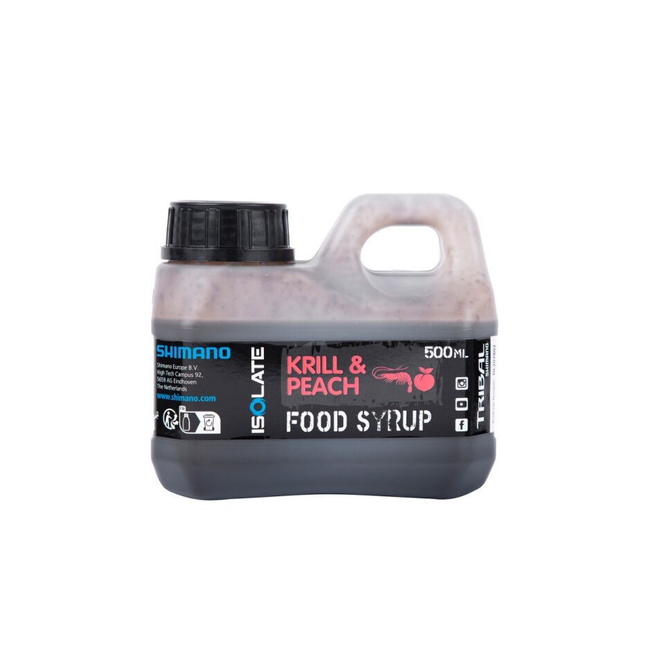 Atraktor ISOLATE (Shimano Tribal) siirup Krill Peach 500ml ISOKPLA500