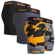 Bokserid Remington must/oranz kiri (3 tk/pk) BOXERBLACK
