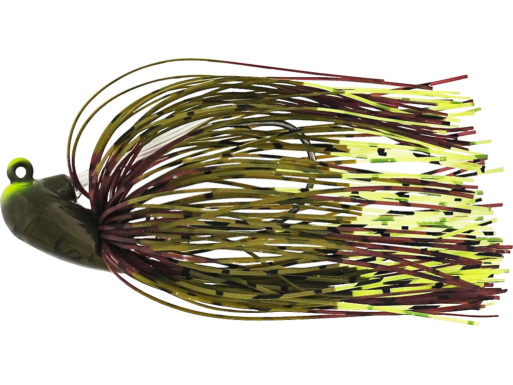 Jigipea WESTIN Slide-Up Rubber Jig Tungsten #2/0 9g Green Pumpkin/Chartreuse 1pc T118-1110-132