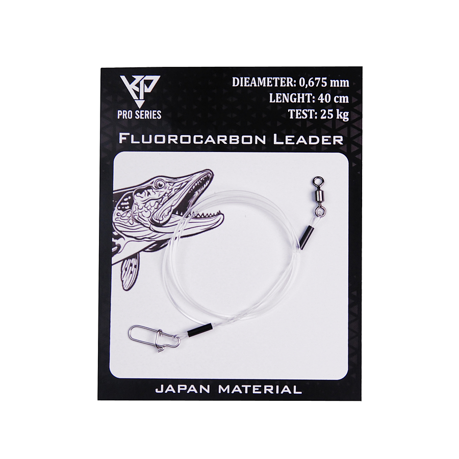 K.P Fluorocarbon leader 0.675mm/40cm 1pcs(Snap-1) 6438239098385