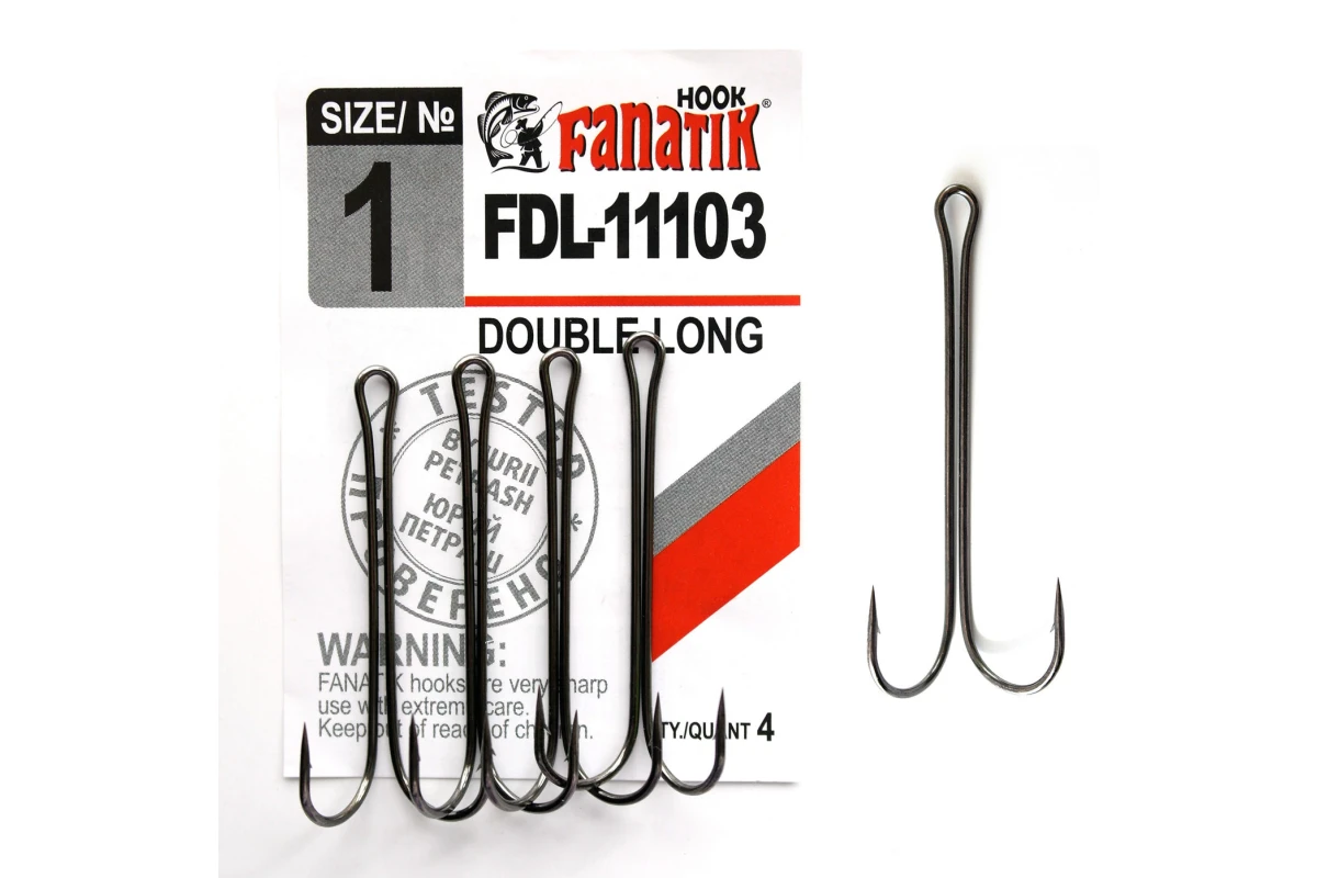 Kahene konks FANATIK FDL-11103 pikk #1 4tk/pk FDL-11103-1