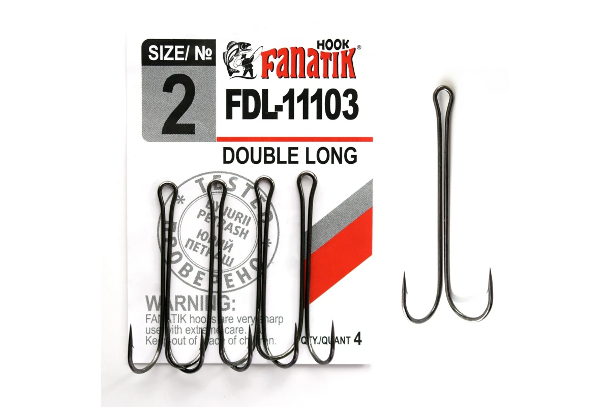 Kahene konks FANATIK FDL-11103 pikk #2 4tk/pk FDL-11103-2