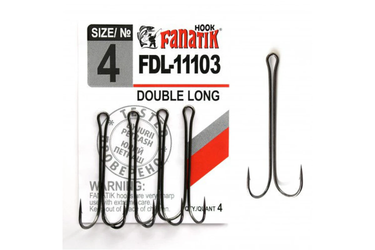 Kahene konks FANATIK FDL-11103 pikk #4 4tk/pk FDL-11103-4
