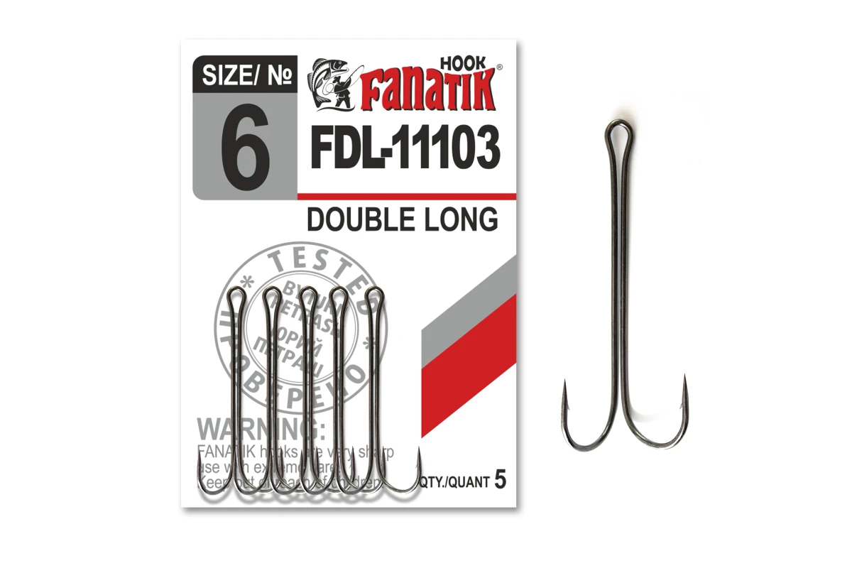 Kahene konks FANATIK FDL-11103 pikk #6 5tk/pk FDL-11103-6