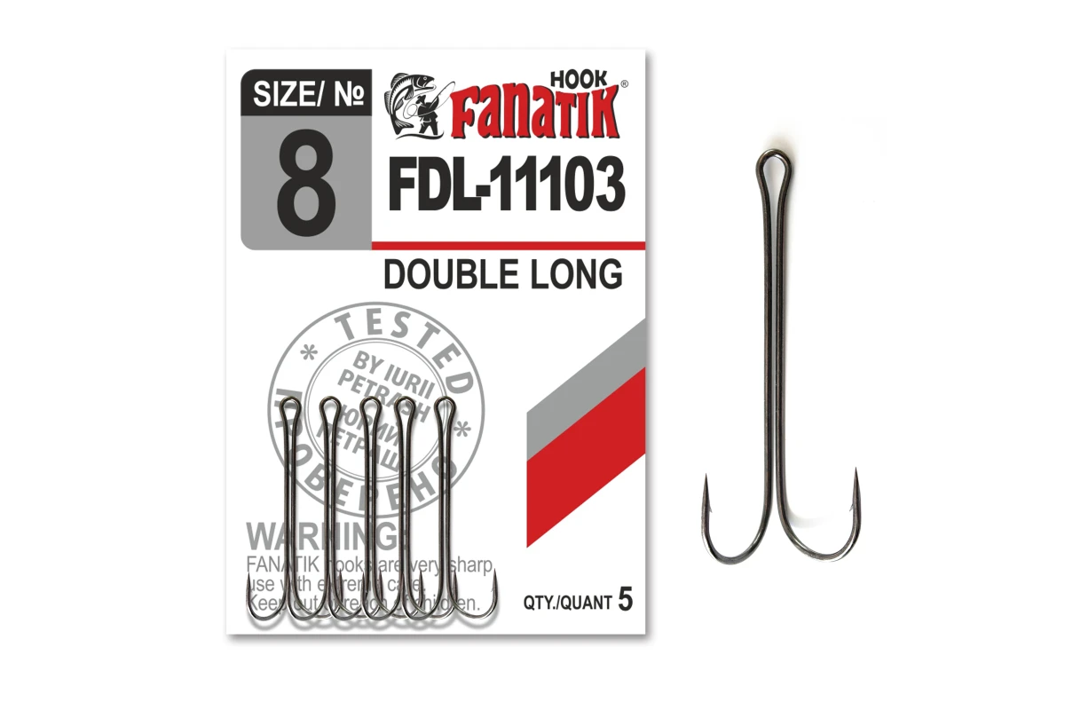 Kahene konks FANATIK FDL-11103 pikk #8 5tk/pk FDL-11103-8