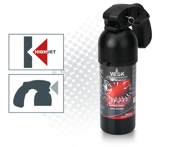 Karugaas VESK - GRIZZLY 750ml (tugeva toimega pipragaas loomade eest kaitseks) 20750-H