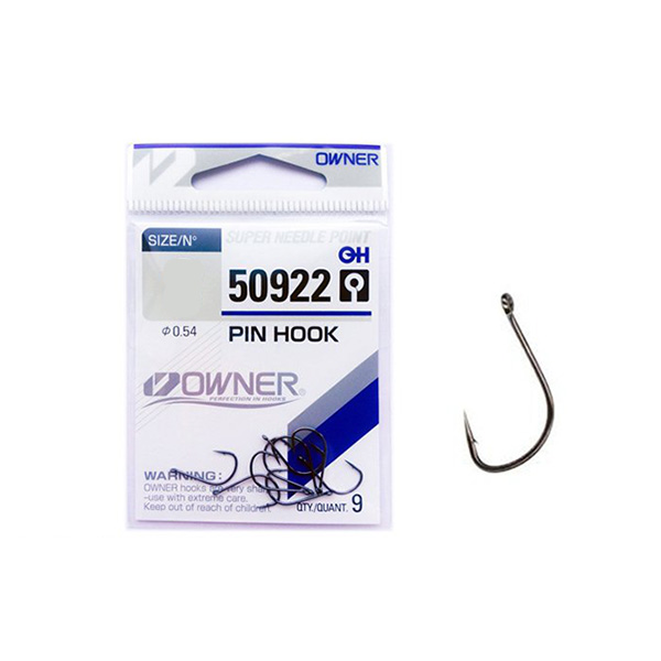 Konks OWNER 50922 Pin Hook nr.14 must kroom 12tk .662