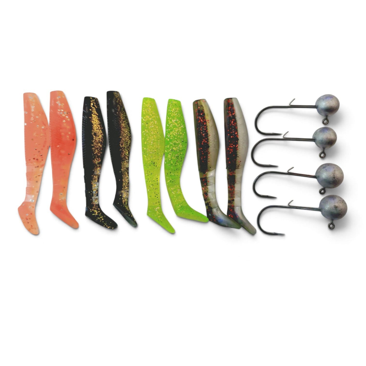 Landikomplekt K.P.Baits kummilandid ahvenale + jigipead KPAHVEN
