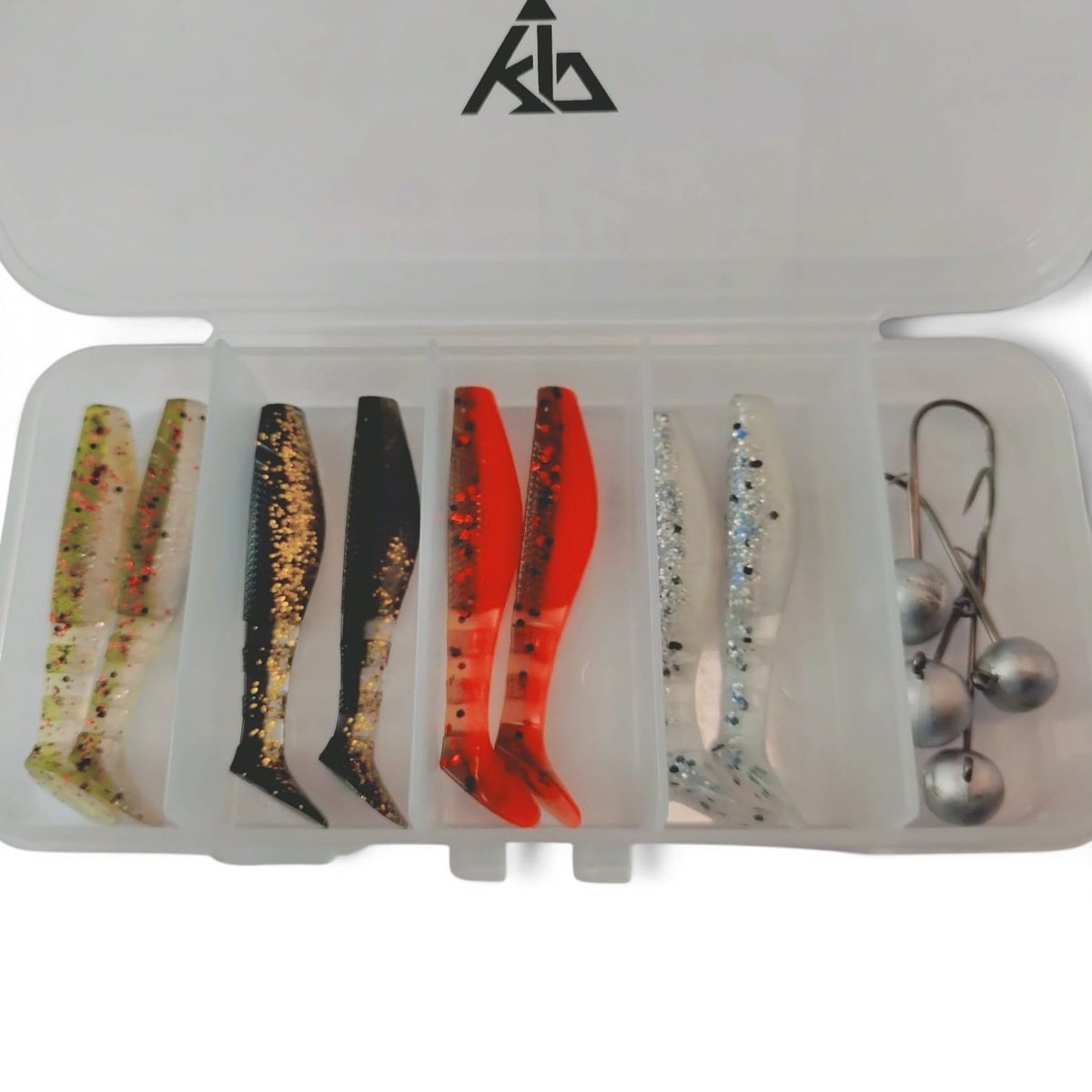Landikomplekt K.P.Baits kummilandid ahvenale + jigipead KPAHVEN