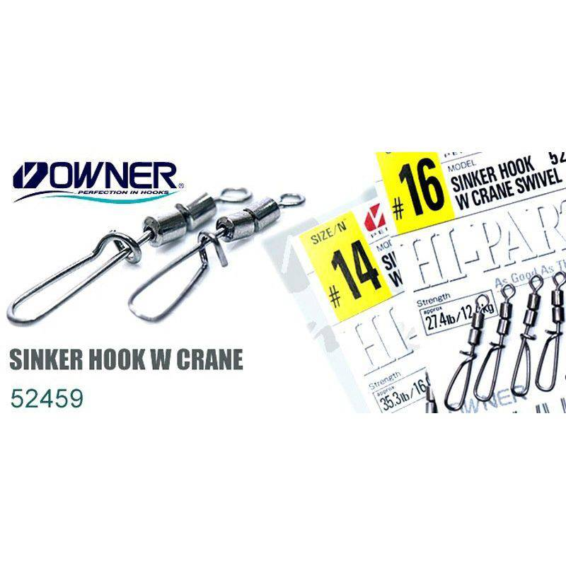 Lõks OWNER 52459-12 Sinker Hook W Crane Swivel