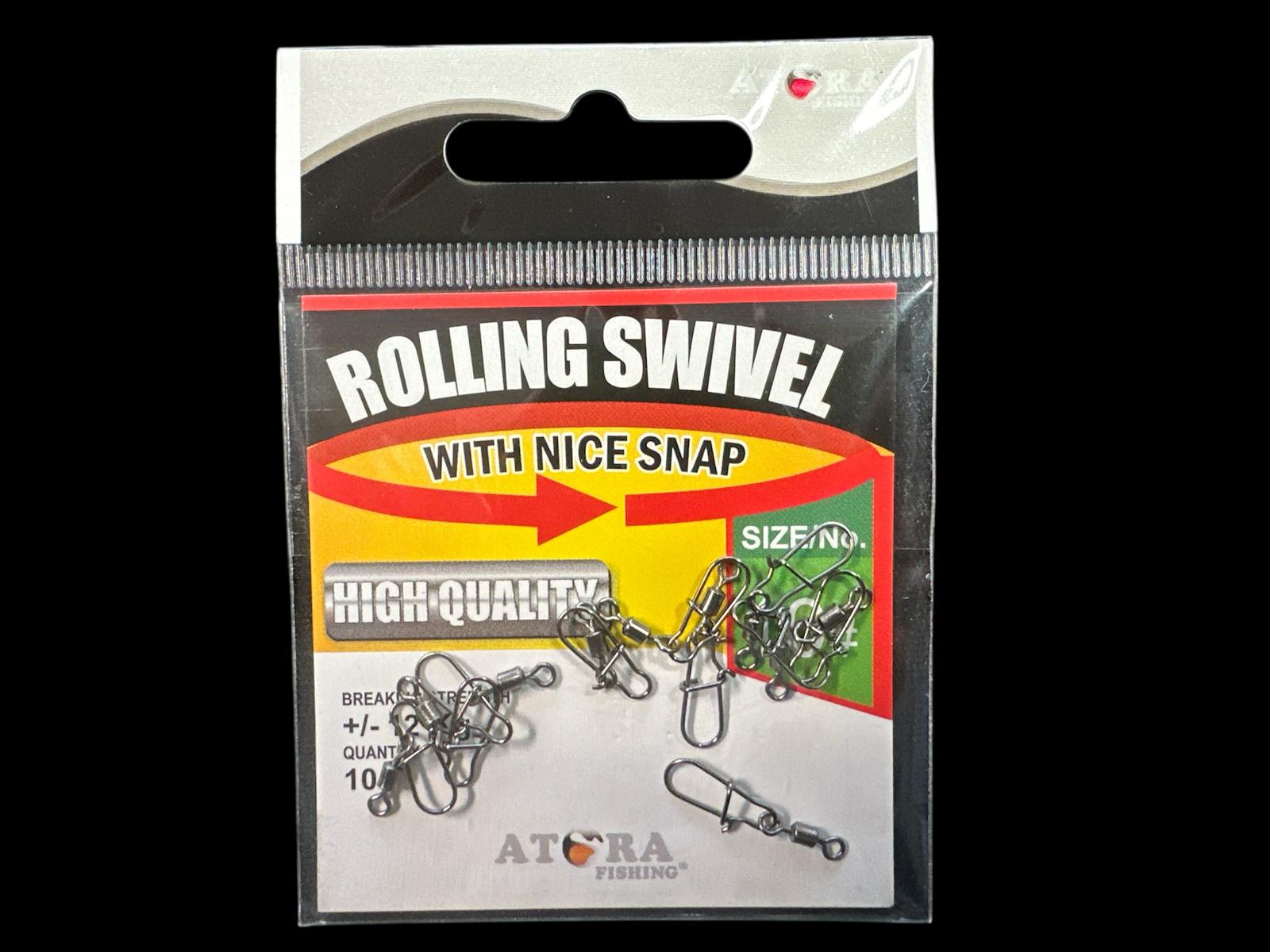 Lõks+pööral ATORA Rolling swivel with nice snap nr.14 10tk 2060038-14