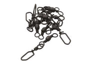 Lõks+pööral KINETIC Barrel Swivel w/Scandic Snap #12 Black 8pcs F613-007-005