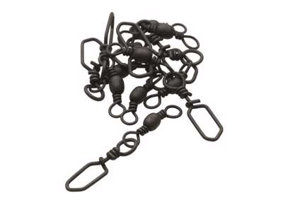 Lõks+pööral KINETIC Barrel Swivel w/Scandic Snap #2/0 Black 56kg 3pcs F613-007-288