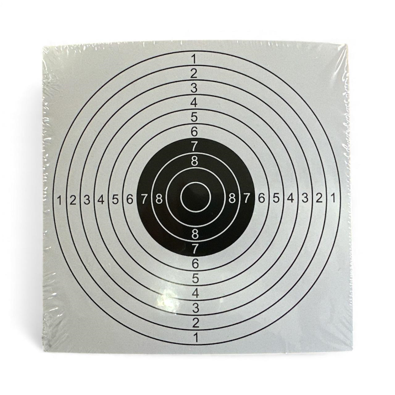 Märkleht Paper Target (100tk) 14x14 cm (valge/must 1-8) 00261705