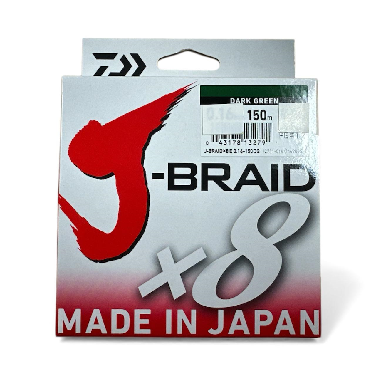 Nöör DAIWA J-Braid X4E 0.07mm-135m dark green 12741-007