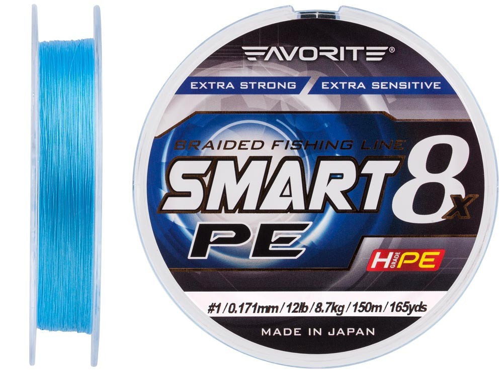 Nöör Favorite Smart PE 8x 150м (sky blue) #0.8/0.153mm 10lb/6.8kg 16931072