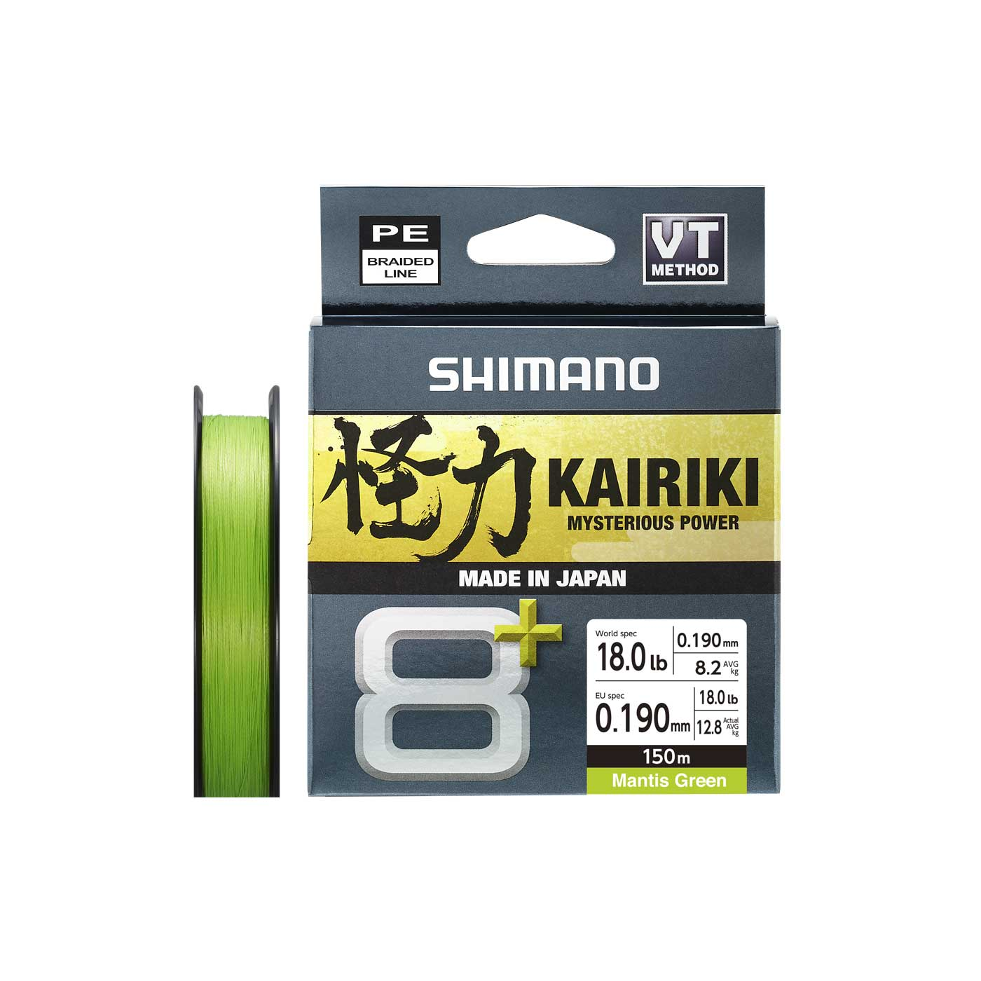 Nöör SHIMANO Kairiki 8+ 150m 0,19mm 12,8kg Mantis Green LDM58XE1819015G