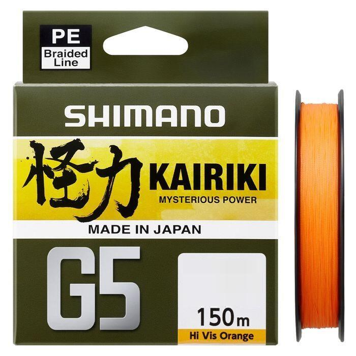 Nöör SHIMANO Kairiki G5 150m 0,20mm 9,9kg Orange LDM41UE200150H
