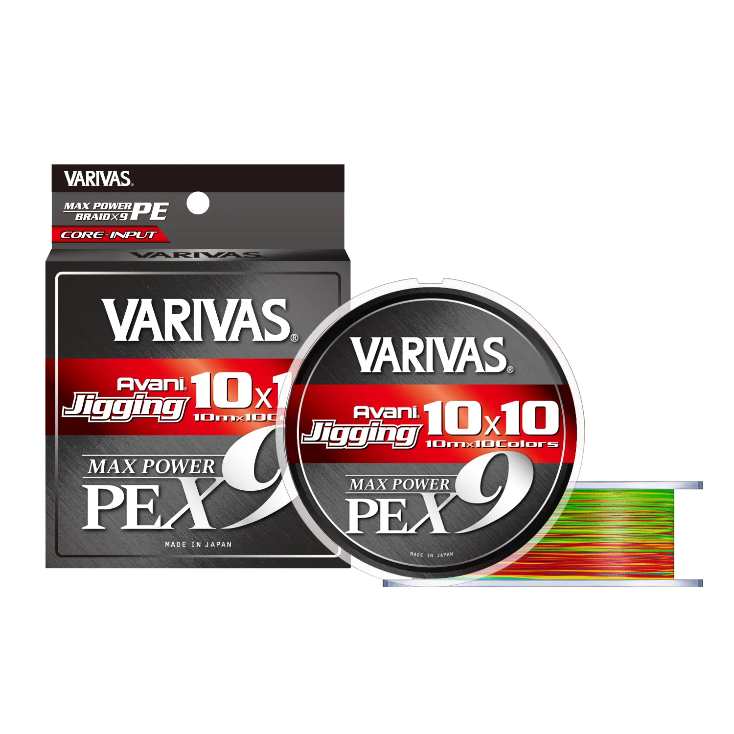 Nöör VARIVAS 10x10 JiggingMax Power PE X9 #5 0,37mm 300m 35,38kg multicolor 128775