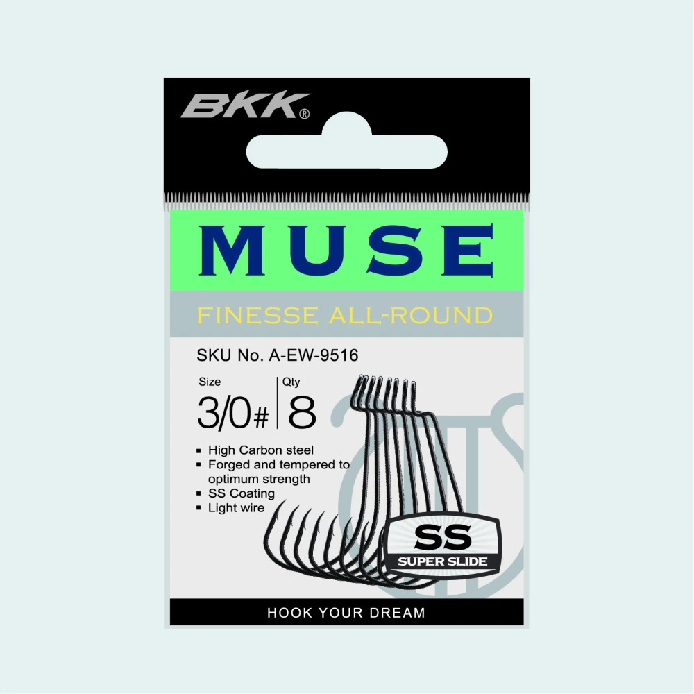 Offsetkonks BKK 9005 Muse Worm Hook A-EW-951
