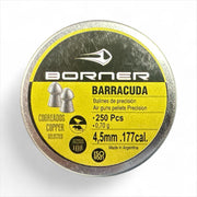 Õhkrelva kuulid BORNER Barracuda cal 4,5mm 0,70g 250 tk 00184658
