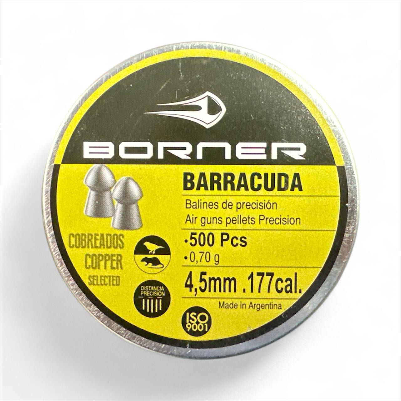 Õhkrelva kuulid BORNER Barracuda cal 4,5mm 0,70g 500 tk 00184659