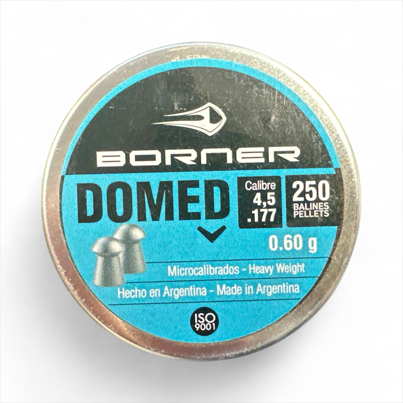 Õhkrelva kuulid BORNER Domed cal 4,5mm 0,60g 250 tk 00184654