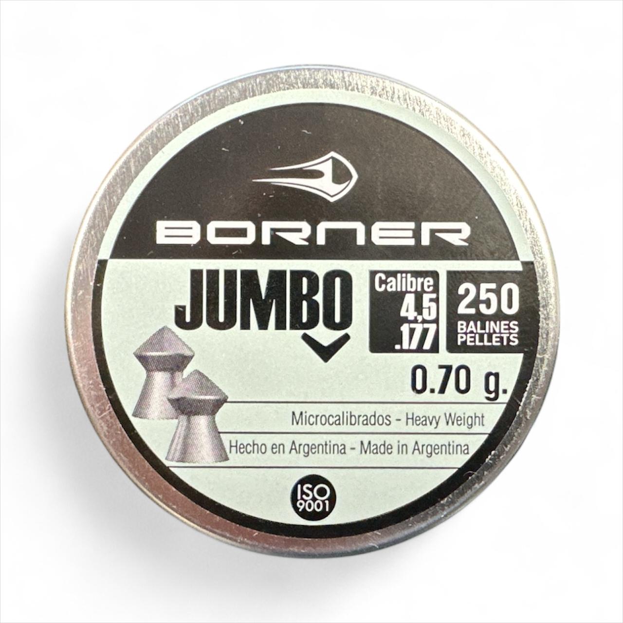 Õhkrelva kuulid BORNER Jumbo cal 4,5mm 0,70g 250 tk 00184656