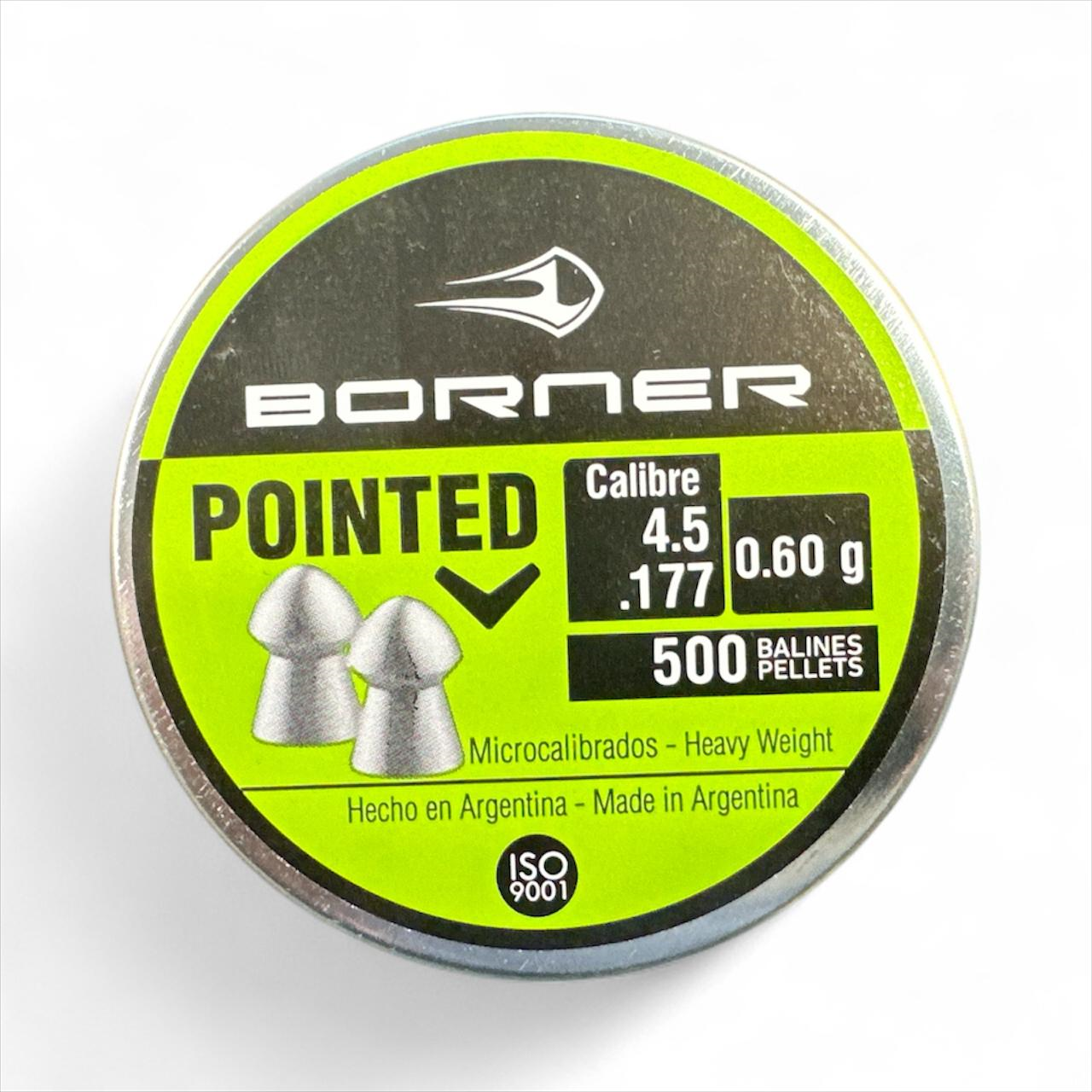 Õhkrelva kuulid BORNER Pointed cal 4,5mm 0,6g 500 tk 00184651