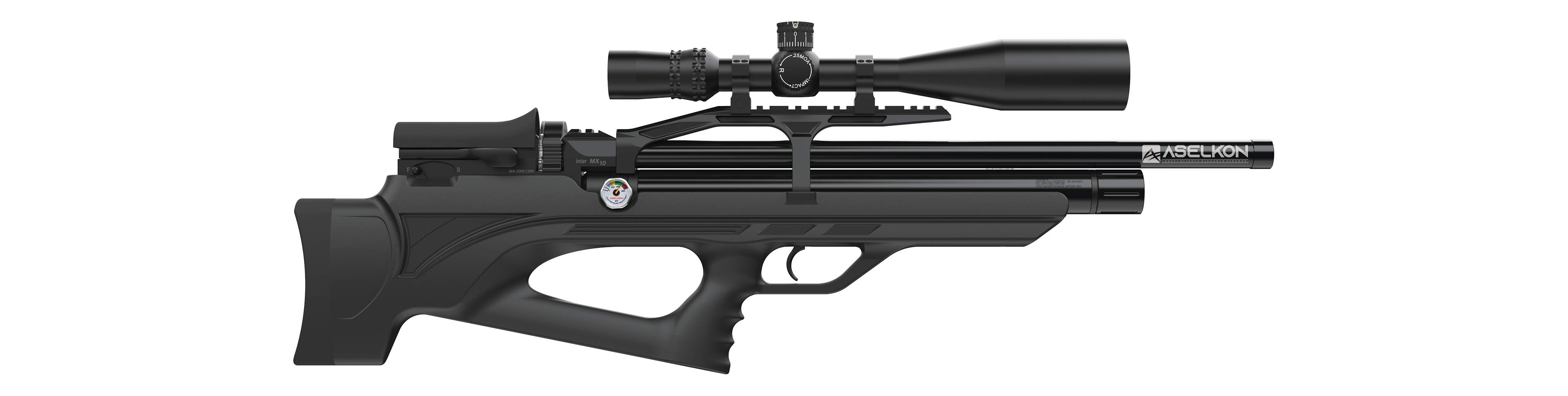 Õhupüss PCP ASELKON MX10 BLACK cal. 4,5mm  22J  /SYNTHETIC						 MX10BLACK-22J