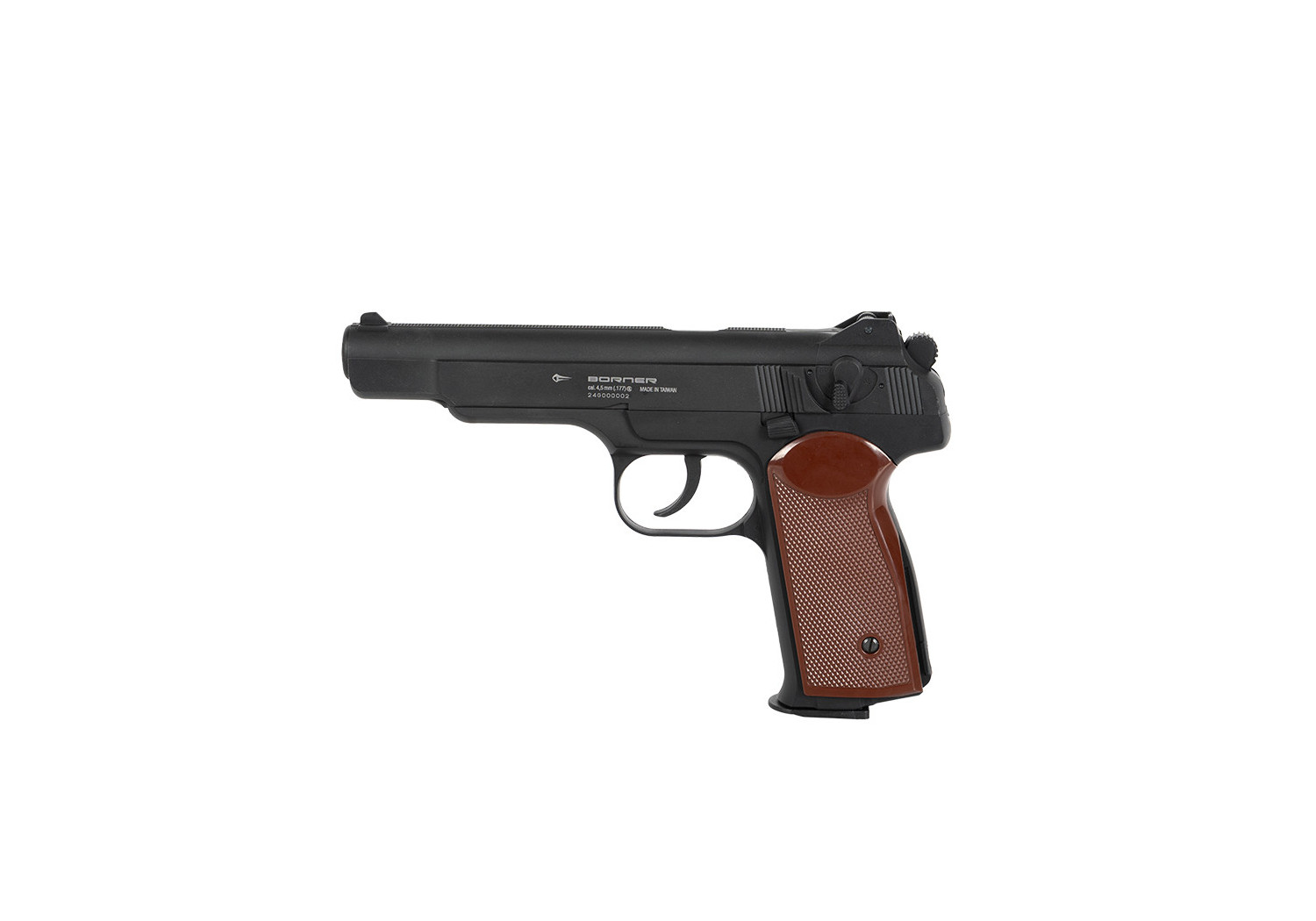 Õhupüstol CO2 Pistol Borner APS PISTIK Black cal. 4.5 mm (polymer)/BB 00296763
