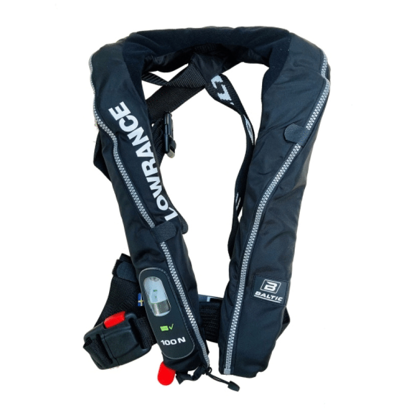 Päästevest automaatne Compact 100N Lowrance, Black/30-110kg 1302-000-2