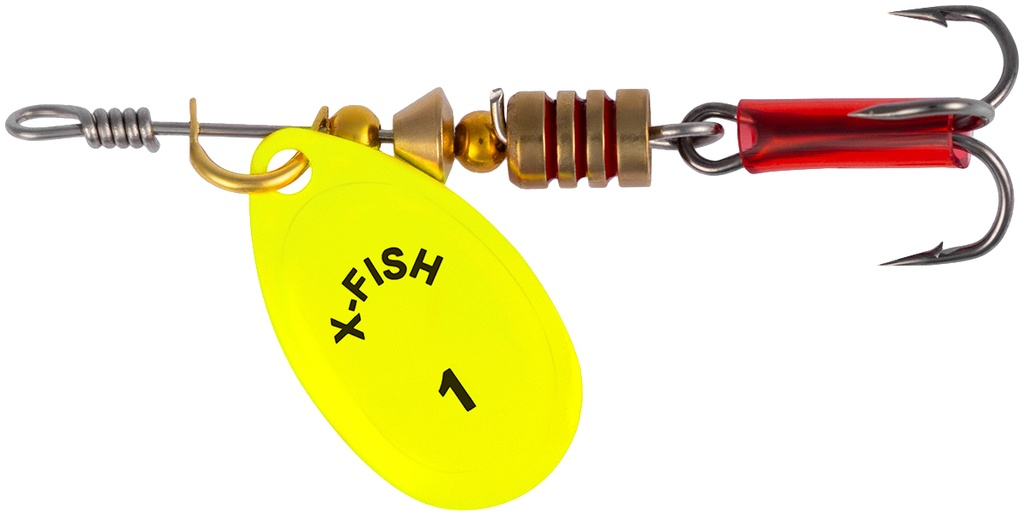 Pöörlev X-Fish Stark №1 2.5g Nikel UV lime 19170737