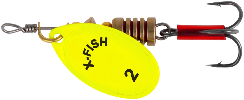 Pöörlev X-Fish Stark №2 4g Nikel UV lime 19170738