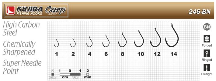 Крючки KUJIRA 245 Universal Series Carp №10 10шт