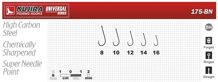 Крючки KUJIRA 175 Universal Series многоцелевые №12 10шт
