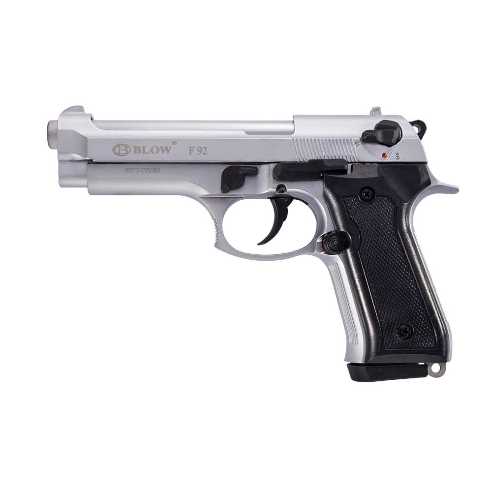 Blank Pistol BLOW i4 F92 matte chrome 9mm, top fire