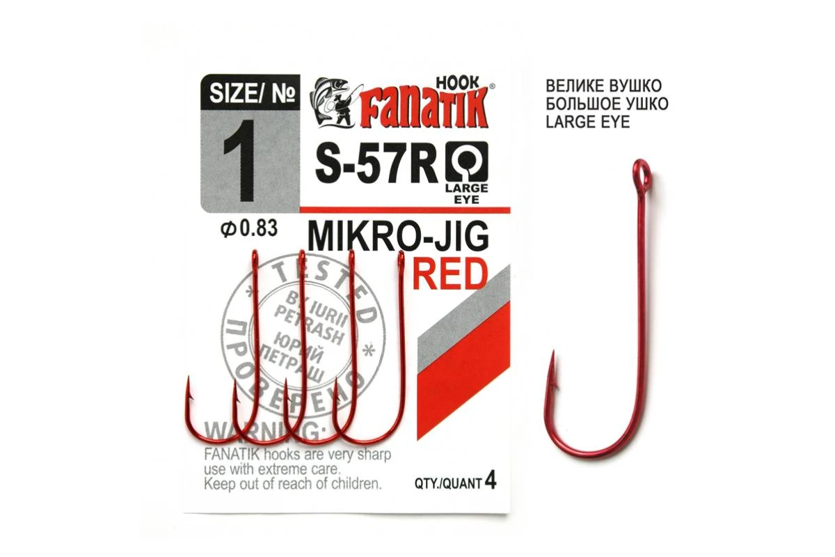 Hook FANATIK Micro-Jig red S-57