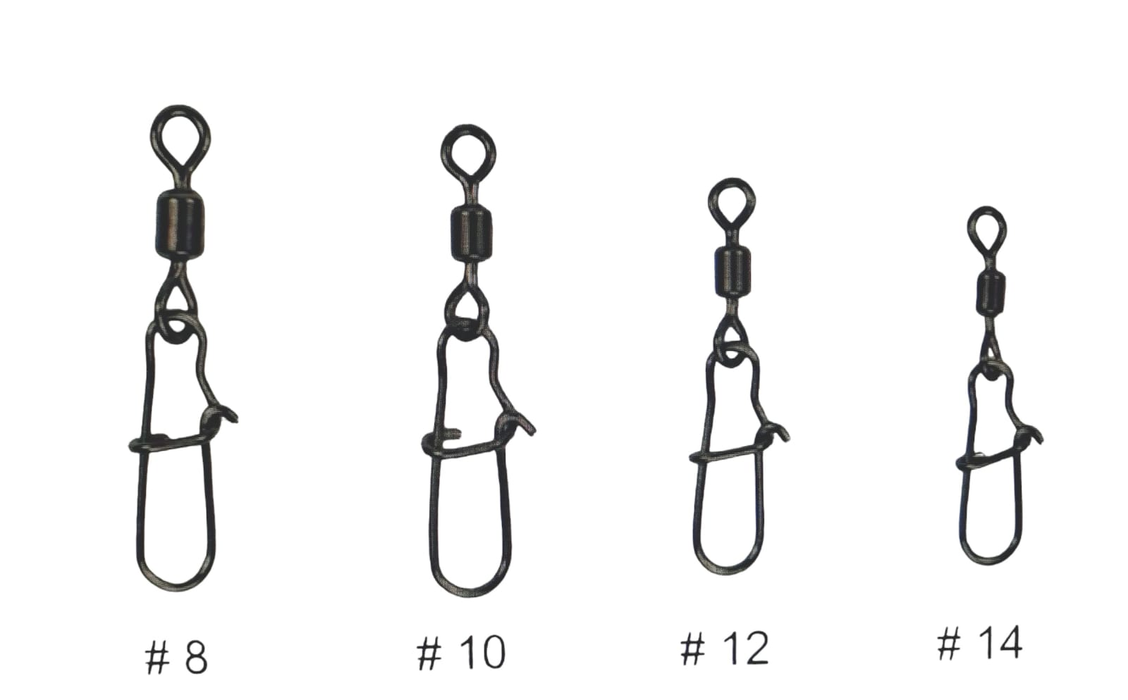 Застежка+вертлюжок JIGHEAD Rolling Swivel With Nice Snap №14 4кг 10шт