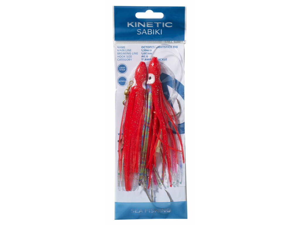 Rakendus KINETIC SABIKI OCTOPUS LIGHTSTICK #6/0 RED/BLUE F213-443-049