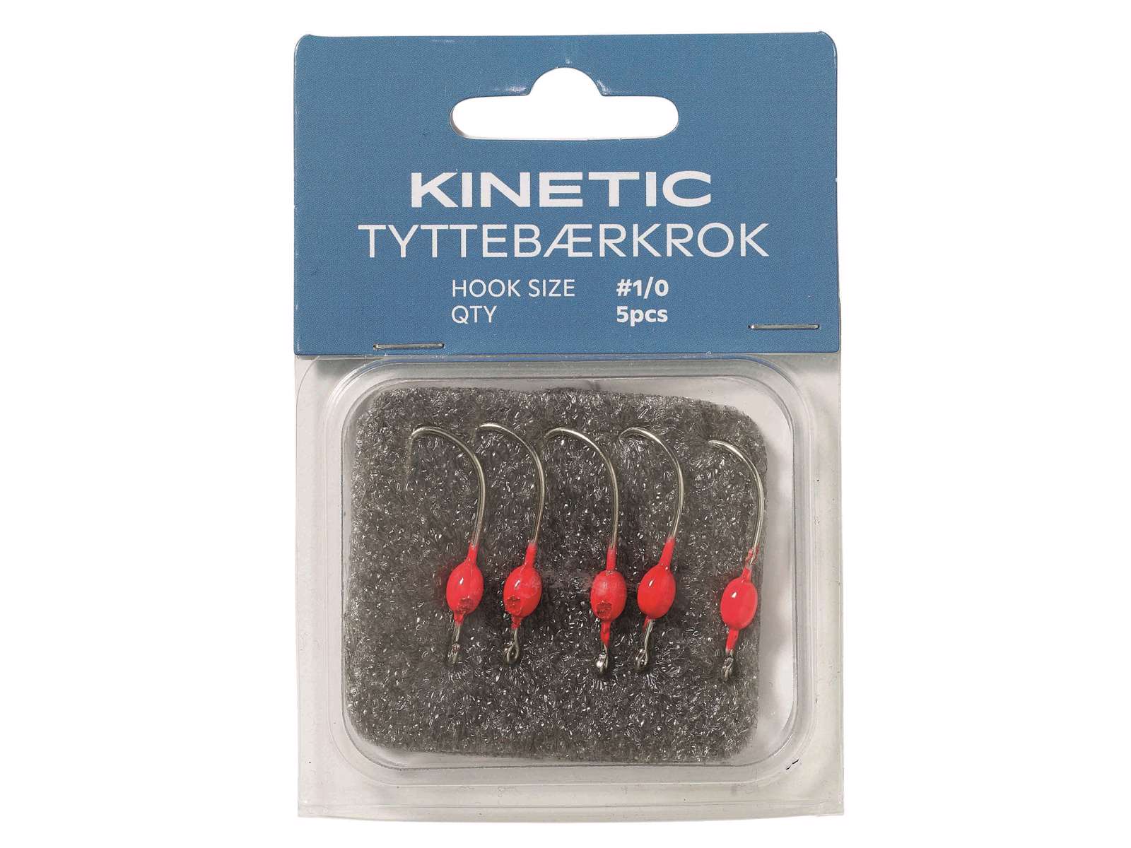 Rakenduse konksud KINETIC Tyttebærkrok #1/0 Red 5pcs F197-005-256