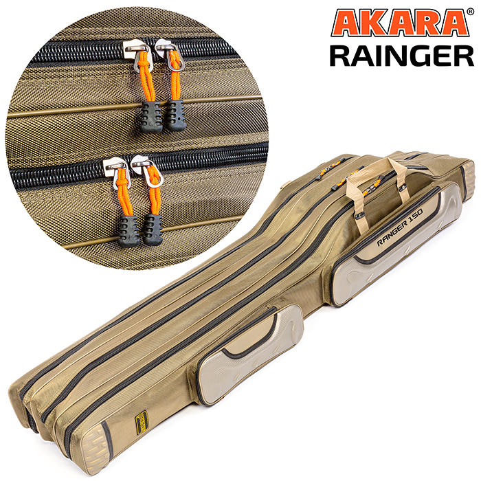 Ridvakott AK Rainger 135cm 3 lahtrit, 2 taskut, roheline CAR-135