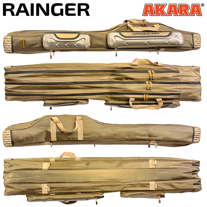 Ridvakott AK Rainger 135cm 3 lahtrit, 2 taskut, roheline CAR-135