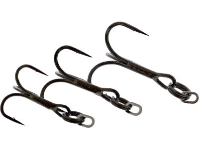 RIGGED SEATROUT - TREBLE HOOKS #4 5PCS BLACK T111-007-405
