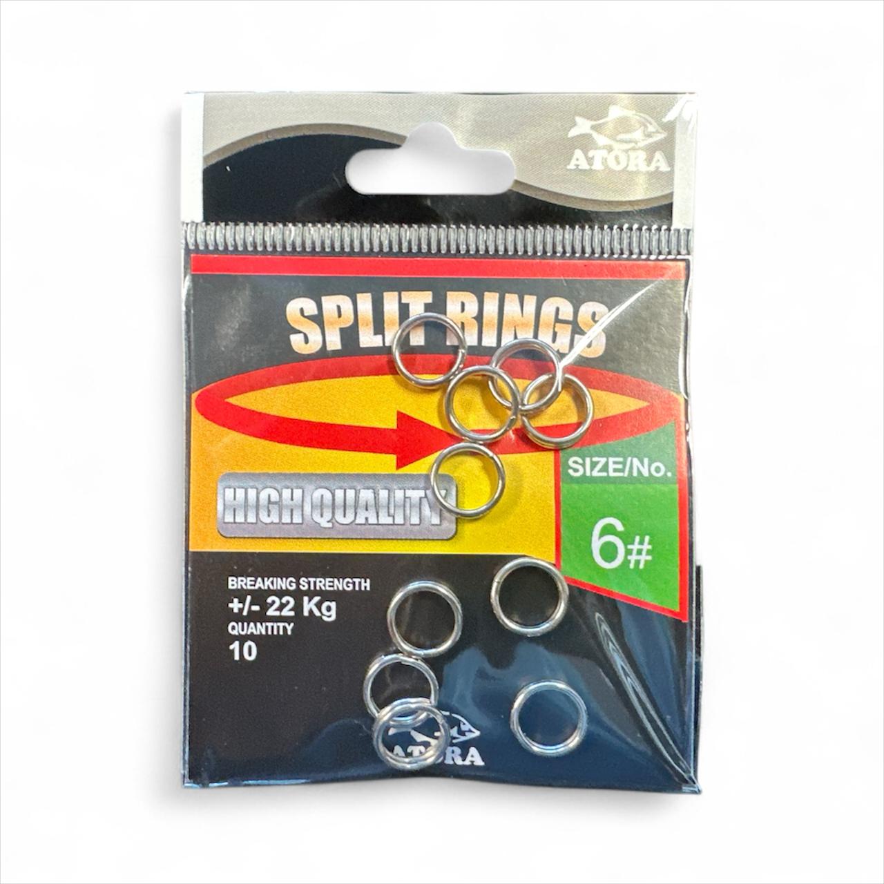 Rõngad ATORA Split ring nr.6 test 22kg 10tk 2060042-06