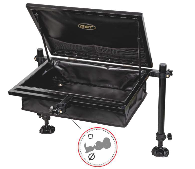 Söödalaud platvormile TRAPER GST reg.jalaga 82x60x10cm 81285