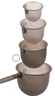 Söödatops TRAPER Pule cups set Ø45,55,65,75mm 22803