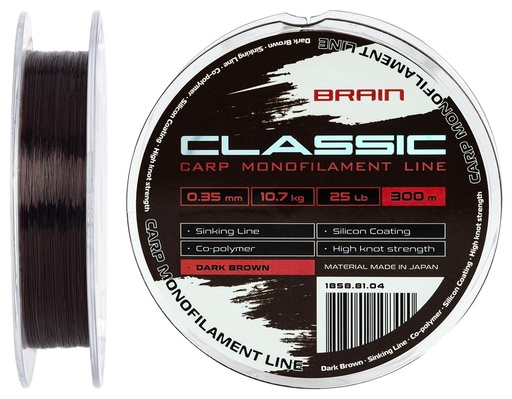 Tamiil BRAIN Classic CarpLine(darkbrown)300m0.33mm22lb10.0kg 18588207