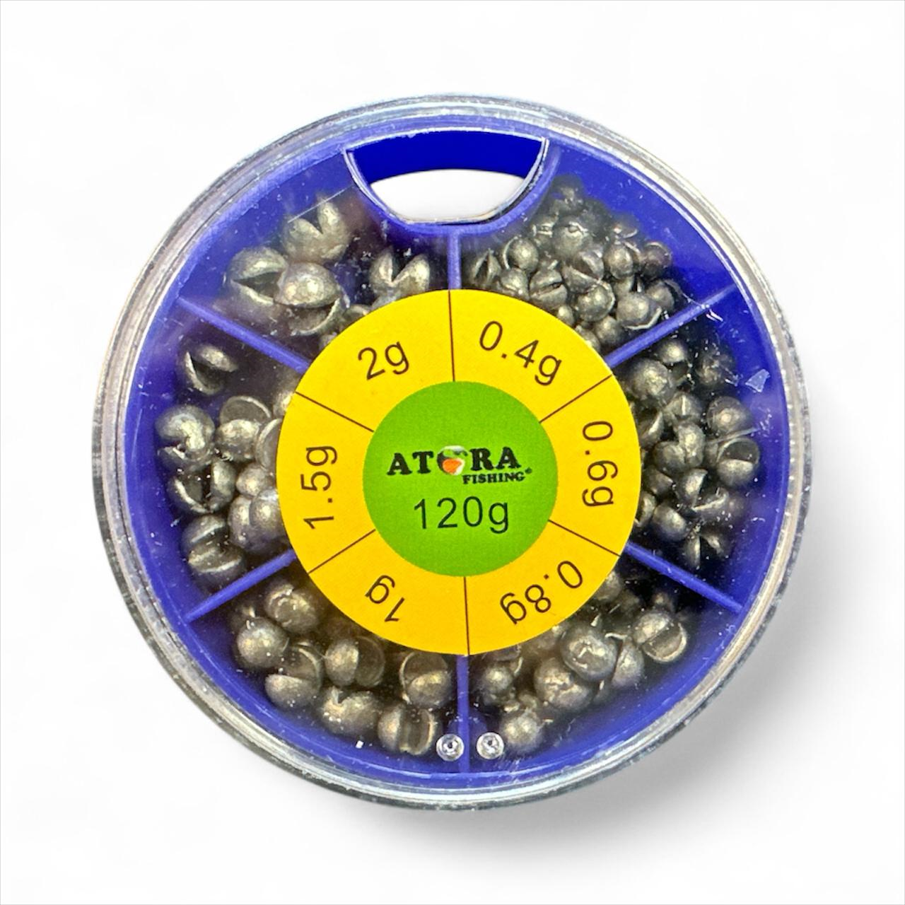 Tinakomplekt ATORA Split shots 120g 202045